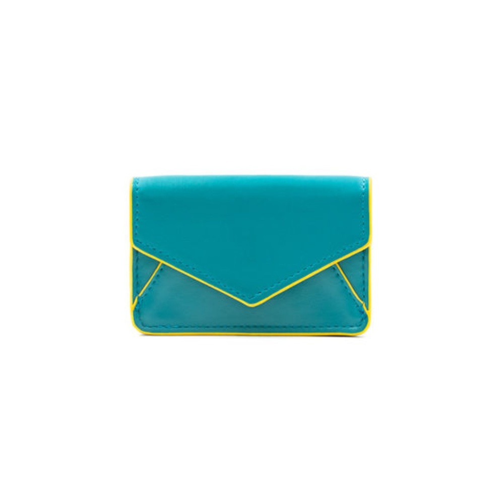 Bobbi Chicago Teal Belmont Business Card Case